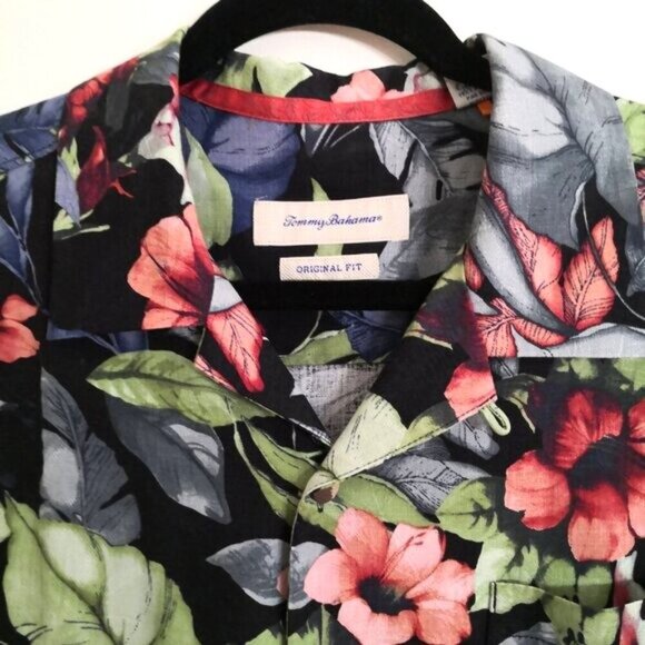 NWOT Tommy Bahama Floral Silk Hawaiian Shirt Men’s Original Fit Multicolored L - Picture 2 of 6